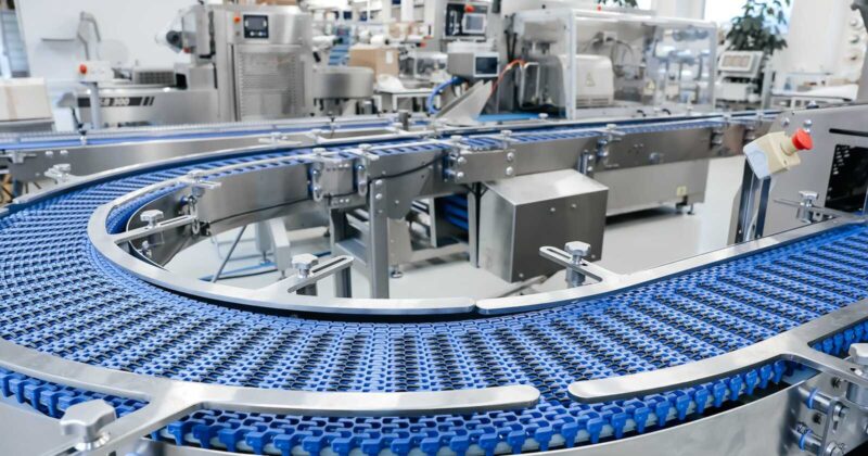 type of conveyor belt in manufacturing plant