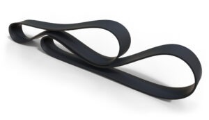Flat rubber belt for transmission, black rubber flat belt